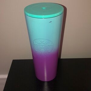 Starbucks 2021  24 oz  Stainless steel Tumblr Tumbler Teal Blue purple ombré‎